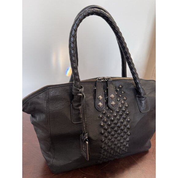 Frye Black Jesse Studded Leather Satchel Style Handbag EUC Clean $568 - Picture 16 of 16